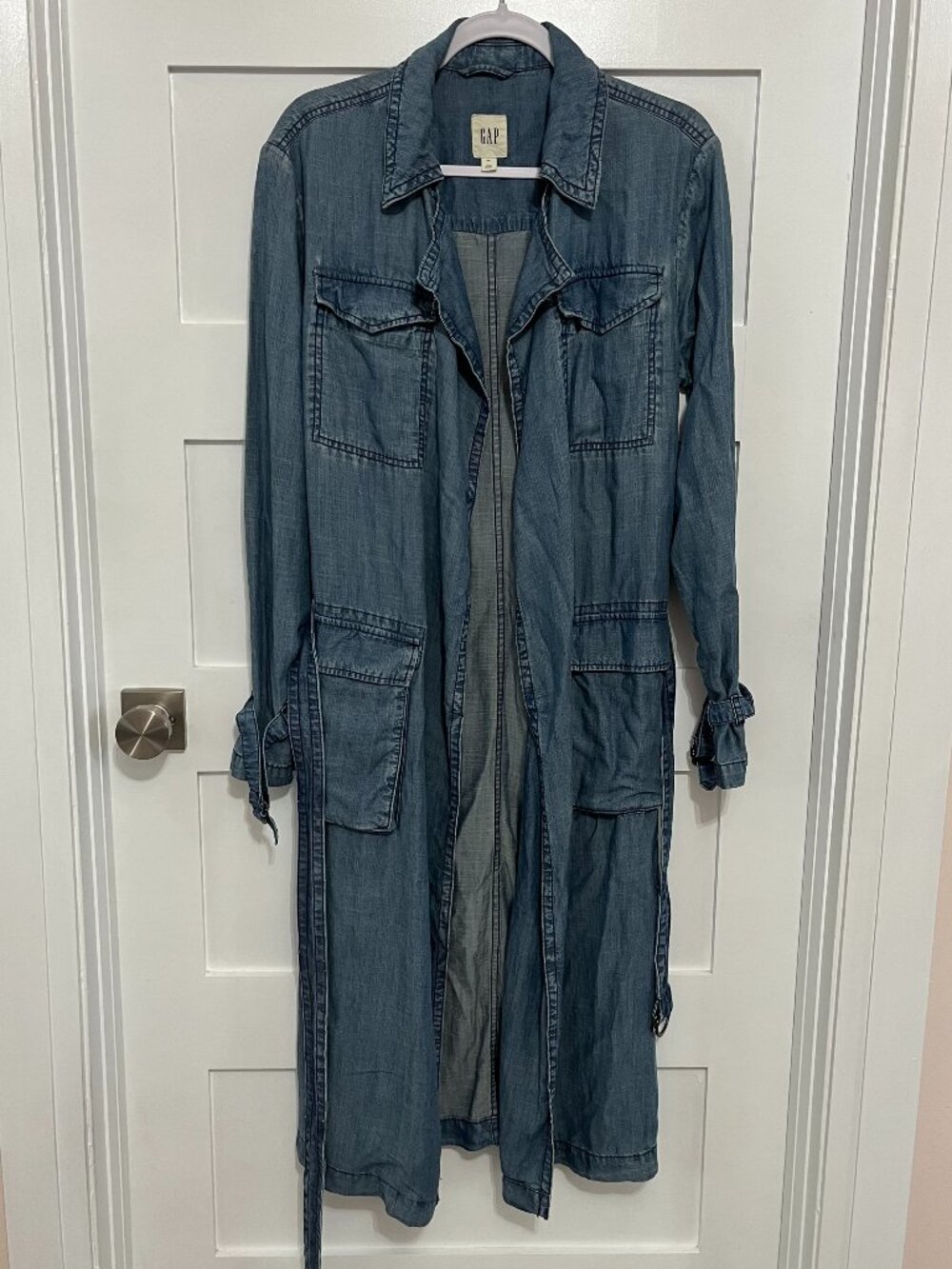 NEVER WORN Gap Denim Duster Coat